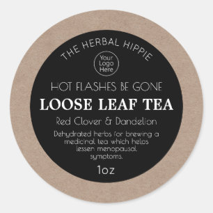 Ménopause Secours Perdre Herbal Tea Logo Étiquette