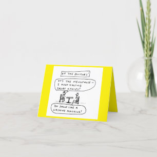 Menopauwasmachine Joke Birthday Card Feestdagen Kaart