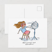 Menopauzaal en prachtig briefkaart (Voorkant / Achterkant)