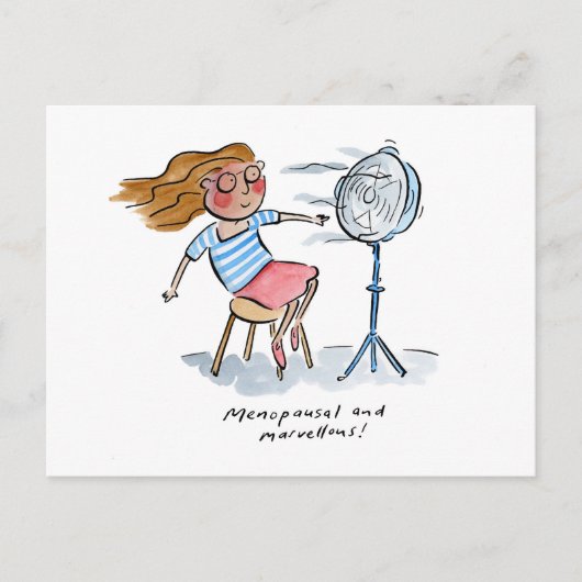 Menopauzaal en prachtig briefkaart (Voorkant)