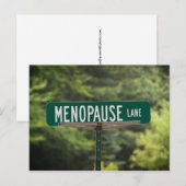 menopauze Lane Briefkaart (Voorkant / Achterkant)