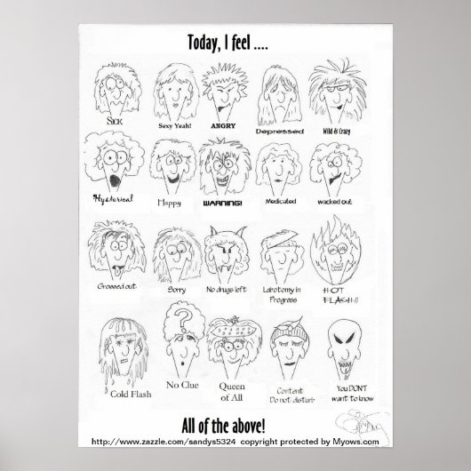 Menopauze Moods Poster (Voorkant)