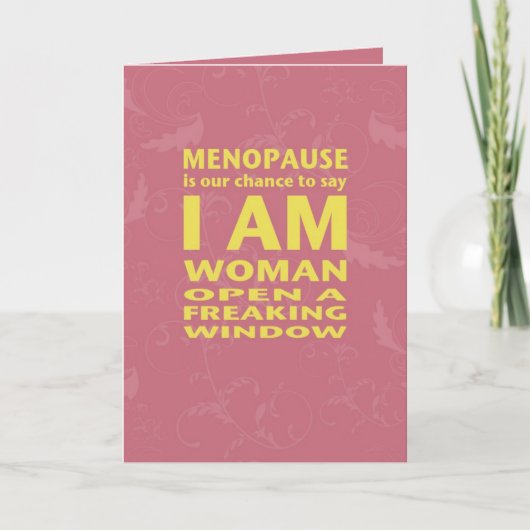Menopauze Verjaardag Kaart (Voorkant)