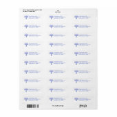 Menorah Adresse de retour Étiquette (Feuille entière)