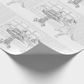 Menorah Cat Coloring Gift Wrap Cadeaupapier (Hoek)