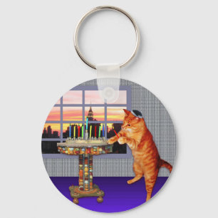 Menorah Cat Sleutelhanger