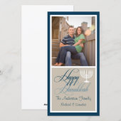 Menorah Chanoeka-fotokaart Feestdagenkaart (Voorkant / Achterkant)