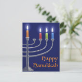 "Menorah de Hanouka." Carte postale (Debout devant)