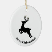 Menorah Deer Silhouette Chrismukkah Ornament (Rechts)