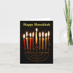 Menorah en Candles Hanukkah Folded Card Kaart