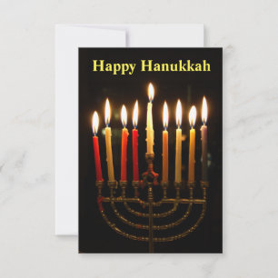 Menorah en Candles Hanukkah Fotografie-Kaart