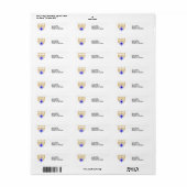 Menorah en de ster van David Label (Full Sheet)