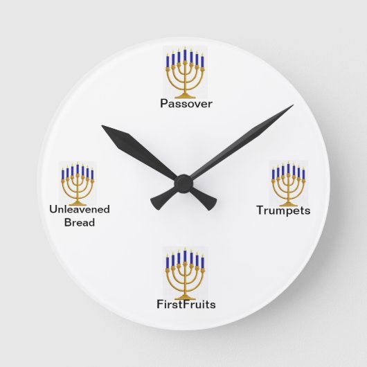 Menorah Feast Days Wall klok (Voorkant)