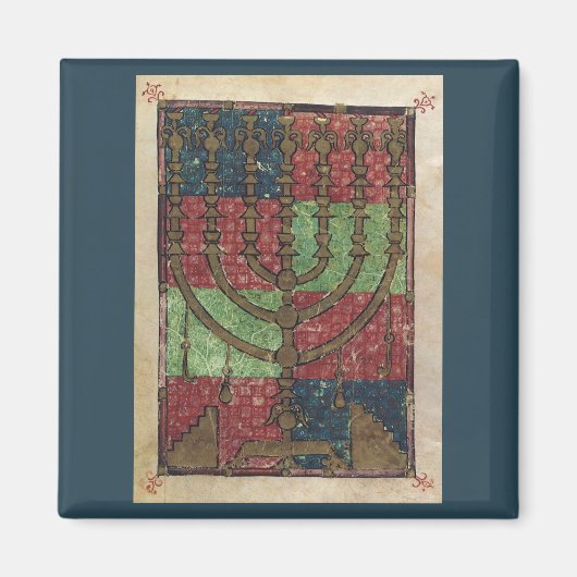  Menorah, Festival van Lights Happy Hanukkah Magneet (Voorkant)