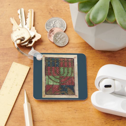  Menorah, Festival van Lights Happy Hanukkah Sleutelhanger (Bureau)