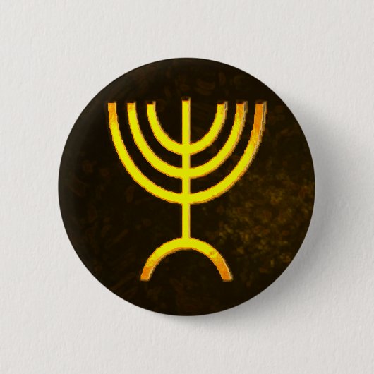 Menorah Flame Ronde Button 5,7 Cm (Voorkant)