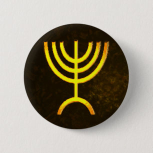 Menorah Flame Ronde Button 5,7 Cm