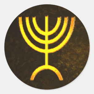 Menorah Flame Ronde Sticker