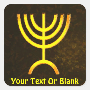 Menorah Flame Vierkante Sticker