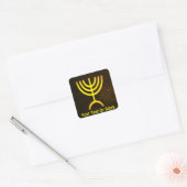 Menorah Flame Vierkante Sticker (Envelop)