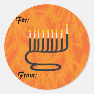 Menorah, Geschenklabels Ronde Sticker
