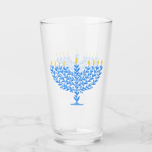 Menorah Glas (Achterkant)