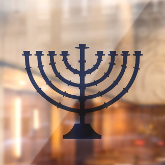 Menorah Hannukah Raamsticker