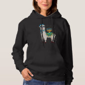 Menorah Hanukkah Llama Cute Alpaca Chanukah Hoodie (Voorkant)