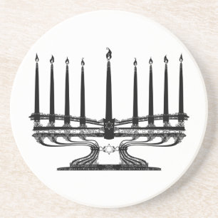 Menorah I Zandsteen Onderzetter