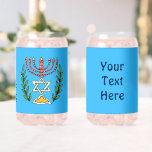 Menorah Magen David persan<br><div class="desc">Cette image a été adaptée d'un ancien carreau juif persan et comporte une menorah avec un Magen David (étoile de David) encadré par des branches d'olivier.  Les imperfections de l'image originale peinte à la main ont été préservées. Personnalisez en ajoutant votre propre texte au verso.</div>