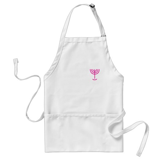 Menorah Pink Standaard Schort (Voorkant)