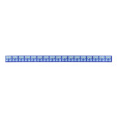 Menorah Print Blue Satin Ribbon Lint (Voorkant)