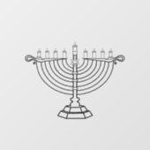 Menorah Raamsticker (Vel)