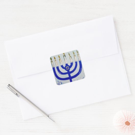 Menorah Square Stickers (Envelop)