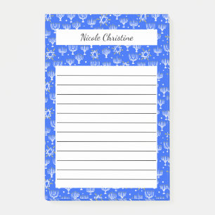 Menorah Star van David Hanukkah Blue CUSTOM Notiti Post-it® Notes
