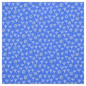 Menorah Star van David Hanukkah Pattern Blue White Stof (Swatch)