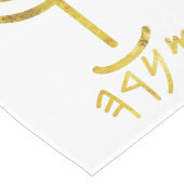 Menorah Table Runner Wit Goud Lange Tafelloper (Hoek)