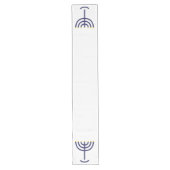 Menorah Tafelloper White-Navy (Voorkant)