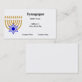 Menorah Visitekaartjes (Voorkant / Achterkant)