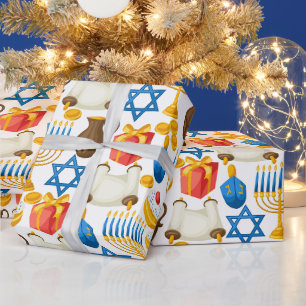 Menora's voor Hanukka Cadeaupapier