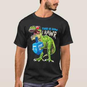 Menorasaurus dit is hoe ik dinosaur Hanukkah Gif T-shirt