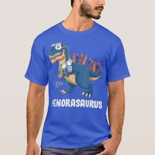 Menorasaurus Re Menorah Dinosaur Hanukkah Pajama B T-shirt