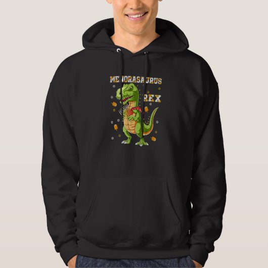 Menorasaurus Rex  Dinosaur Rex Hanukkah Menorah Pu Hoodie (Voorkant)