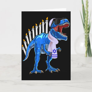 Menorasaurus Rex T-shirt T Rex Dinosaur Hanukkah G Kaart