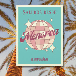 Menorca baléaire Île Espagne rétro Carte postale