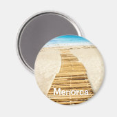 Menorca Boardwalk naar het Zee Souvenir Magnet Magneet (Voorkant / Achterkant)