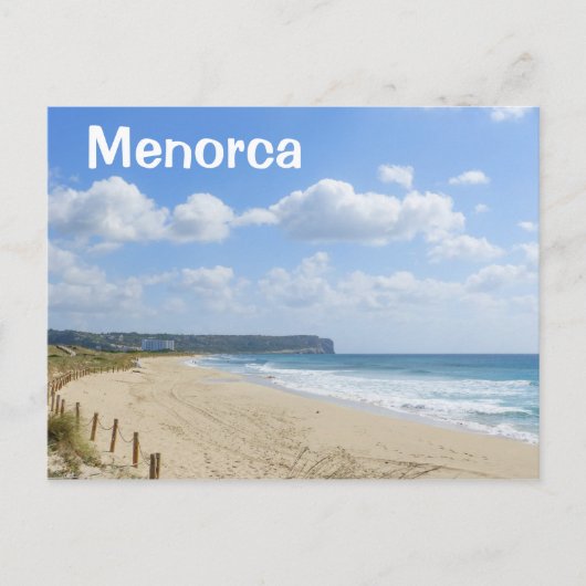Menorca Son Bou Beach Briefkaart (Voorkant)
