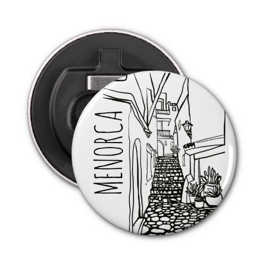 Menorca, Spanje Button Flesopener (Voorkant)