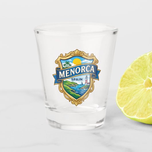 Menorca Spanje Shot Glas (Voorkant)