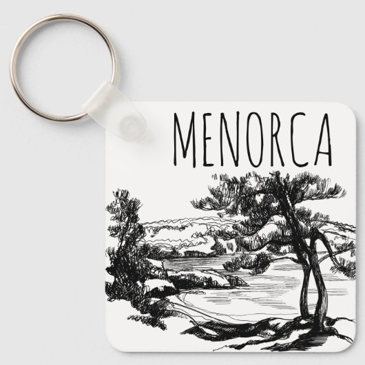 Menorca strand sleutelhanger (Voorkant)